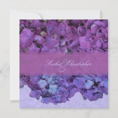 PixDezines Blue Hydrangea Personalized Invite