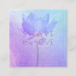 Pixdezines Blue Lotus Share The Love Square Business Card at Zazzle