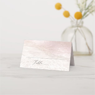 PixDezines Blush Coastal Shoreline Beach Place Card