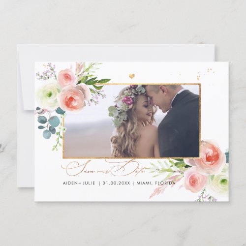 PixDezines Blush Pink Peonies Save The Date