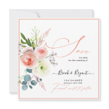 PixDezines Blush Pink Peonies Save The Date