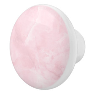 PIXDEZINES BLUSH PINK ROSE QUARTZ MARBLE CERAMIC KNOB