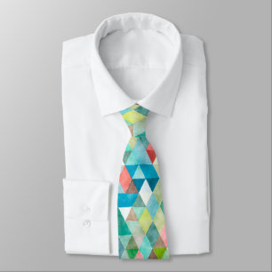 PixDezines Boho Geometric/adjustable triangles Neck Tie