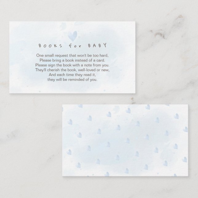 PixDezines Book Request Blue Watercolor Enclosure (Front/Back)