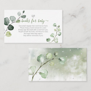 PixDezines Book Request, Watercolor Eucalyptus Enclosure Card