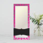 PixDezines Boroque Damask/Silver/DIY hot pink (Standing Front)