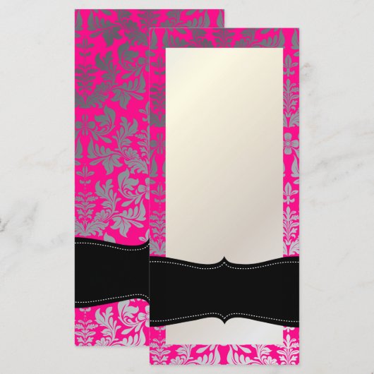 PixDezines Boroque Damask/Silver/DIY hot pink (Front/Back)