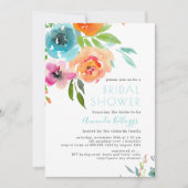 PixDezines Bridal Shower Watercolor Summer Floral Invitation (Front)