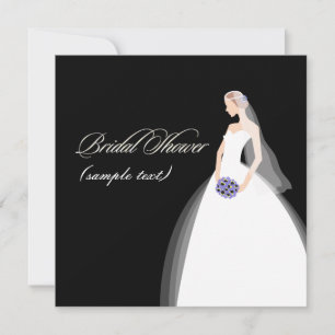 PixDezines Bride 2 B, customizable background Invitation