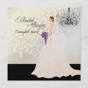 PixDezines Bride 2 B+purple calla Invitation