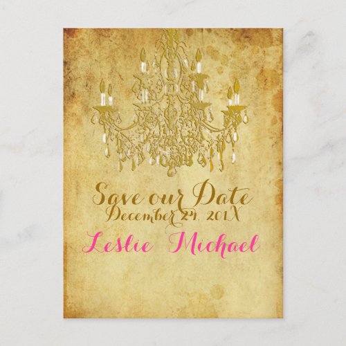 PixDezines bronzefaux foilphotos save the date Announcement Postcard