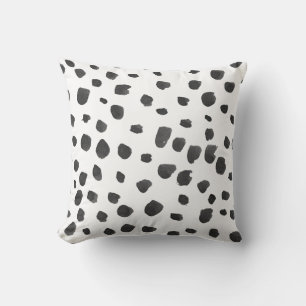 PixDezines Brushed Spots/Black/Faux Gold Throw Pillow
