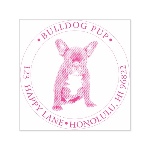 PixDezines Bulldog Pup Self_inking Stamp