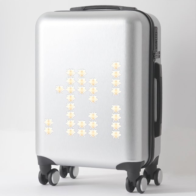 PixDezines Bumble Bees, Faux Gold Sticker (Suitcase)