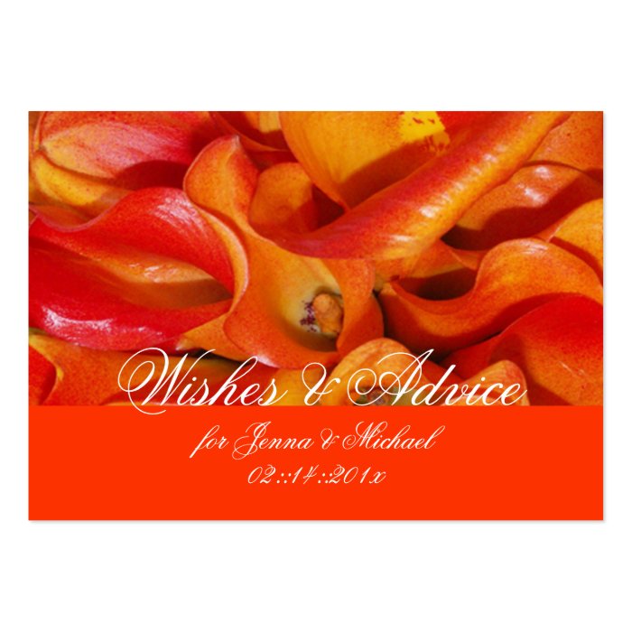 PixDezines burnt orange calla lily Business Card Templates