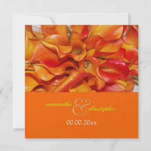 PixDezines burnt orange calla lily Invitation