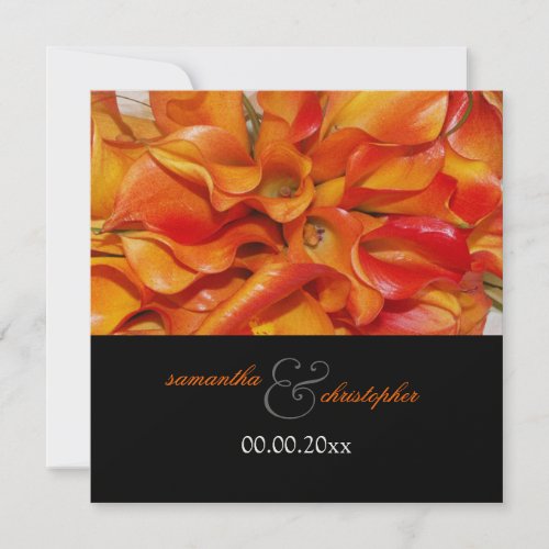 PixDezines burnt orange calla lily Invitation