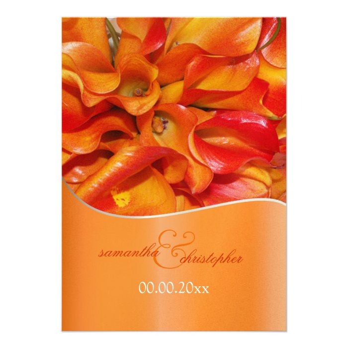 PixDezines burnt orange calla lily Personalized Announcement