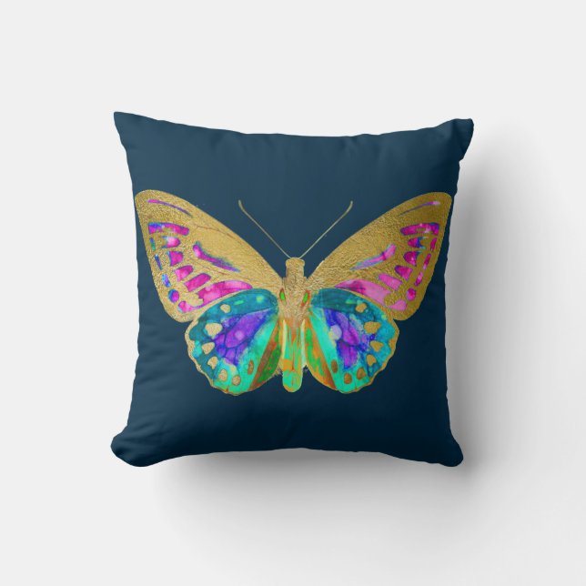 PixDezines BUTTERFLIES DIY background Throw Pillow (Front)