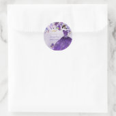 PixDezines Butterflies Quinceanera, Dark Purple In Classic Round Sticker (Bag)
