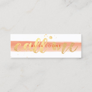 PixDezines call me dazzled faux gold Mini Business Card