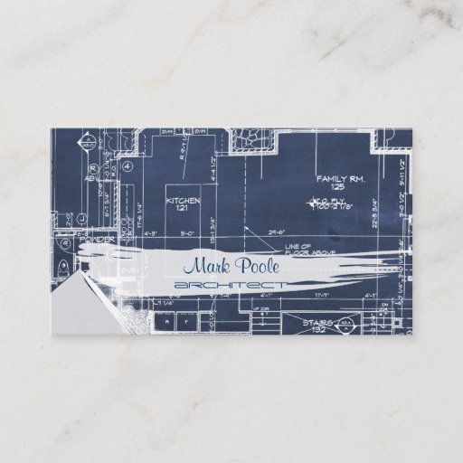 Customizable PixDezines chalkboard architect blueprints Business Card Templates