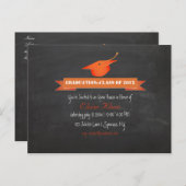 PixDezines chalkboard graduation Invitation Postcard (Front/Back)