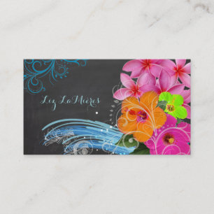 PixDezines chalkboard hula waves/DIY background Business Card