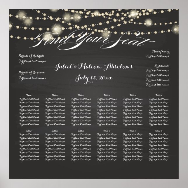 PixDezines Chalkboard/lights strings/seating chart (Front)