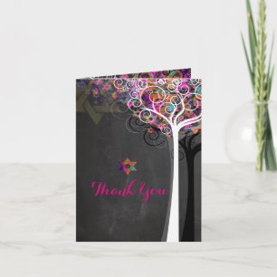 PixDezines Chalkboard Tree of Life/Thank You Thank You Card