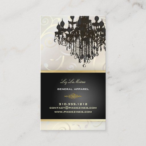 Customizable PixDezines Chandelier cupcakes swirls/pearly white Business Card Template
