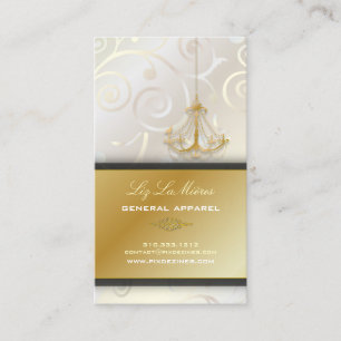 PixDezines Chandelier cupcakes swirls/pearly white Business Card