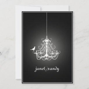 PixDezines chandelier/DIY event+background color Invitation