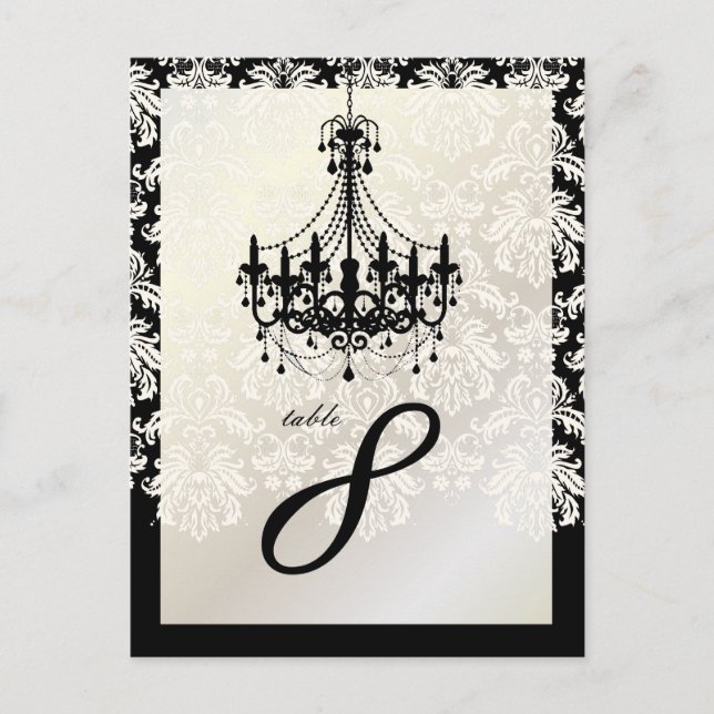 PixDezines Chandelier+Piqué Damask Postcard (Front)