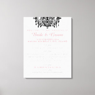 PixDezines chandelier wedding program Canvas Print