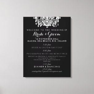 PixDezines chandelier wedding program Canvas Print