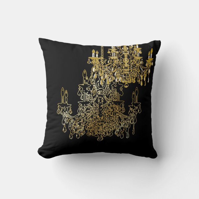 PixDezines chandeliers/DIY color Throw Pillow (Front)