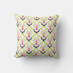 PixDezines chantal damask/diy background Throw Pillow