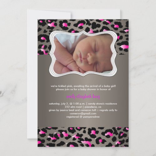 PixDezines cheetah/birth announcement/shower