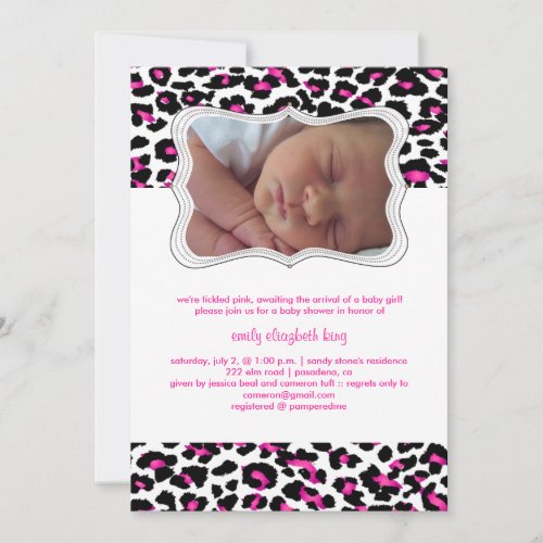 PixDezines cheetah/birth announcement/shower