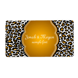 PixDezines cheetah /DIY background color! Label