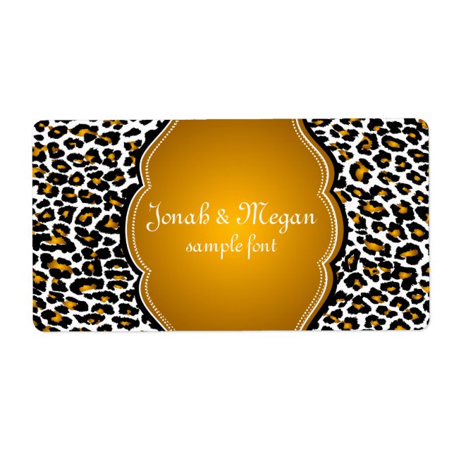 PixDezines cheetah /DIY background color! Label (Front)