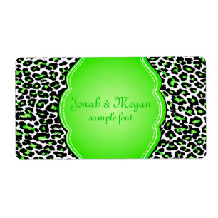 PixDezines cheetah /DIY background color! Label
