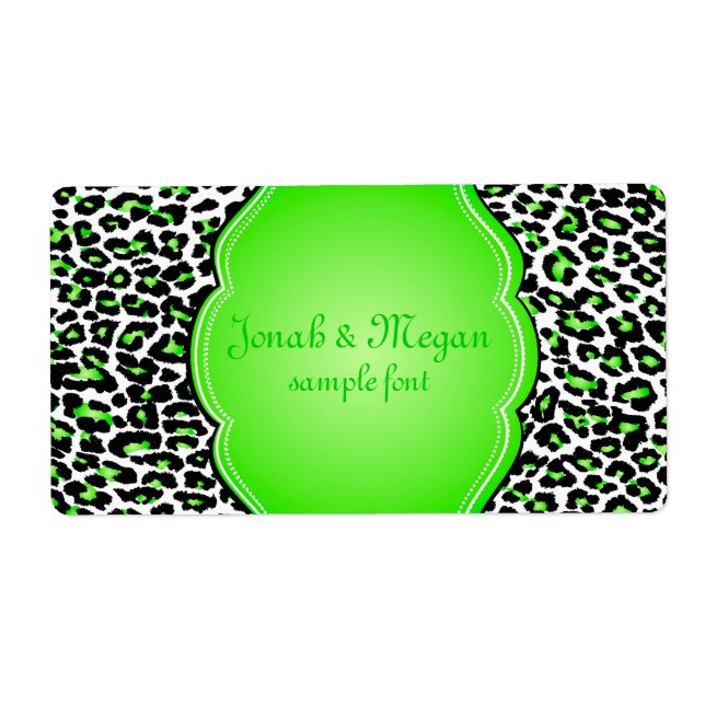 PixDezines cheetah /DIY background color! Label (Front)