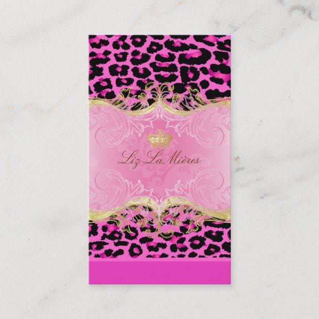 PixDezines cheetah spots/DIY background Business Card (Front)
