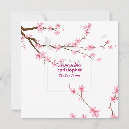 PixDezines Cherry blossom/diy background Personalized Invites