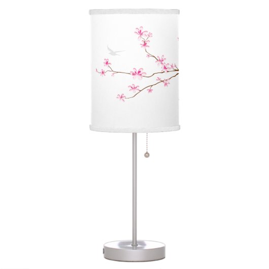 PixDezines cherry blossoms/sakura Table Lamp (Left)