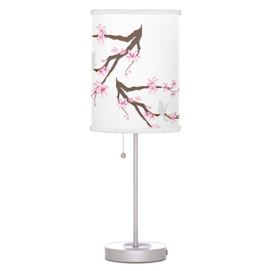 PixDezines cherry blossoms/sakura Table Lamp (Right)