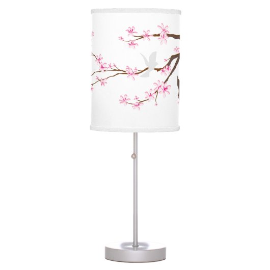 PixDezines cherry blossoms/sakura Table Lamp (Front)
