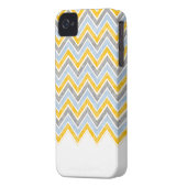 PixDezines Chevron Blue+Yellow Case-Mate iPhone Case (Back Left)
